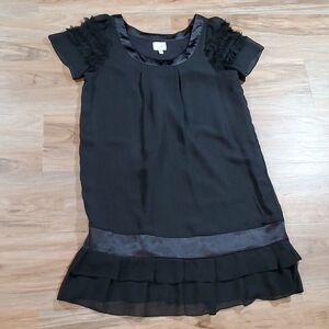 🔹️Bailey Blue Black Shift Dress w/Ruffled Hem Large